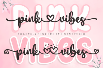 Pink Vibes Duo Font for Creative Projects